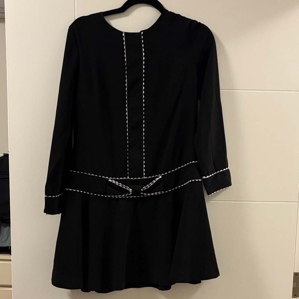 Black Dress with White Stitching